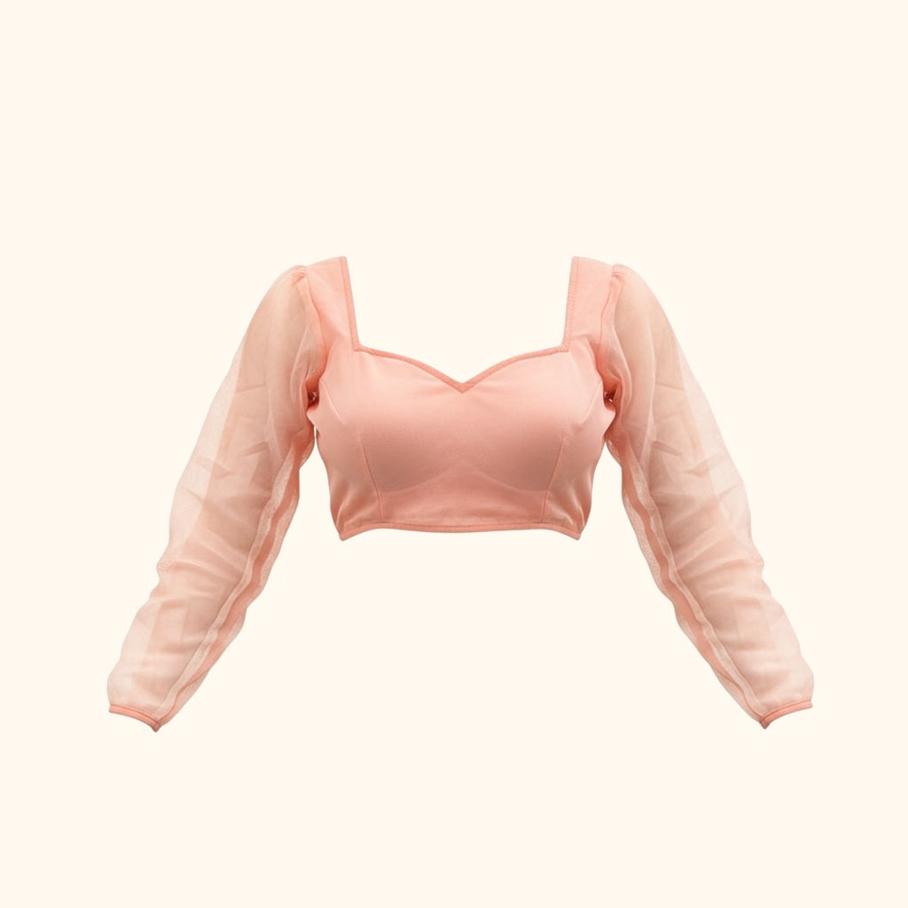 Customized Plain Long-Sleeve Blouse