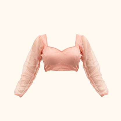 Customized Plain Long-Sleeve Blouse