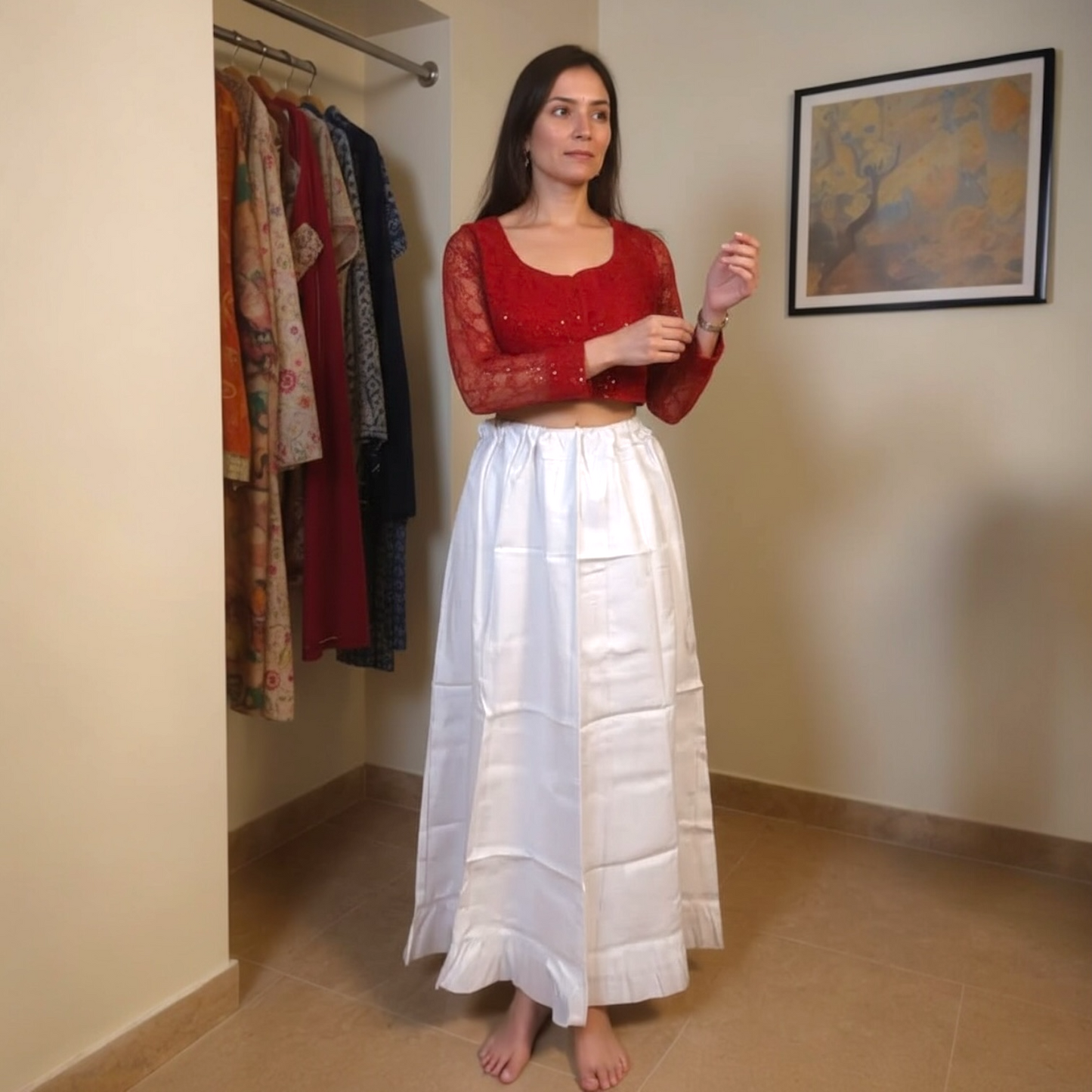 Handmade saree Petticoat Indian Inskirt