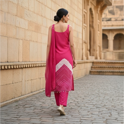 Binya sleeveless summer kurta set