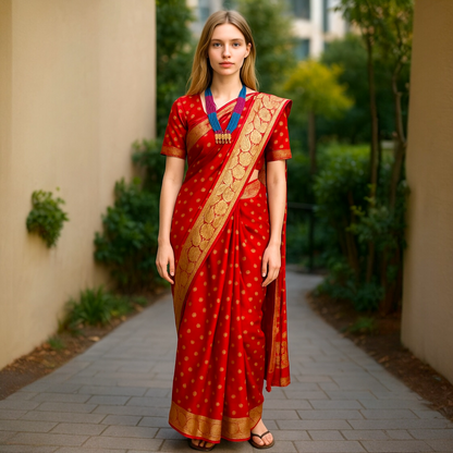 Zarika Kumkum sari only. Fall and pico done.