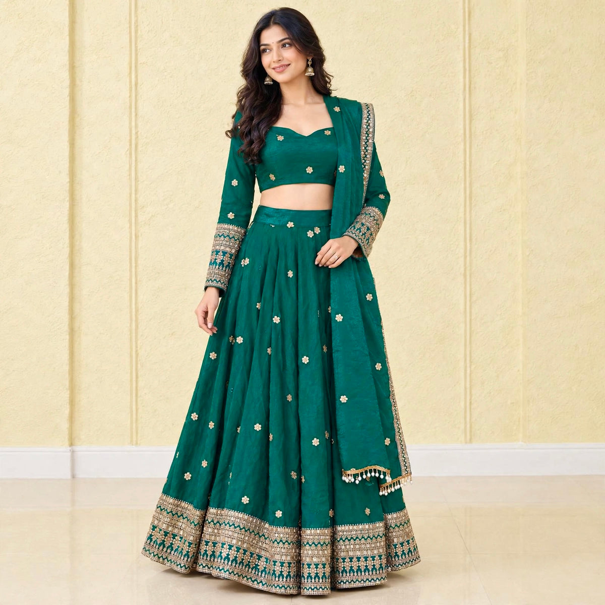 Manually stitched Lehenga-choli set