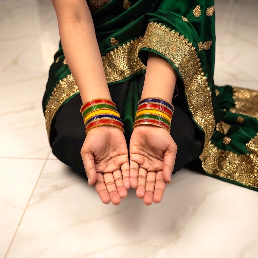 Multi color wide size bangles for occasions.