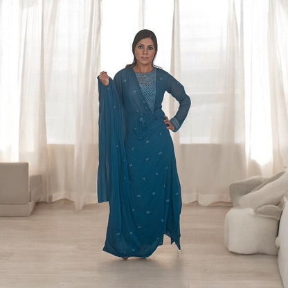 Kanku cotton kurta with plazzo pant set
